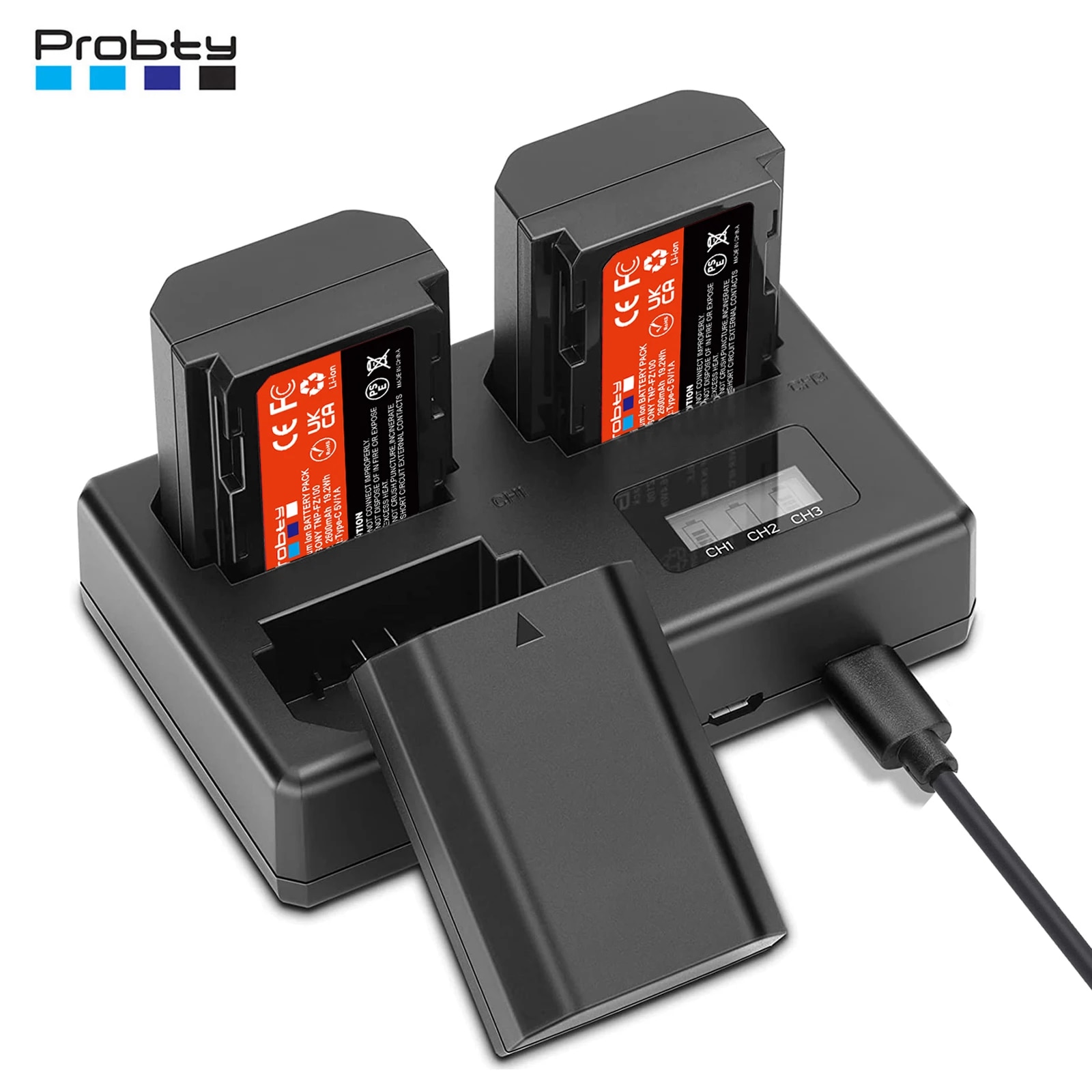 【Free-delivery】 Np-Fz100 Npfz100 Np Fz100 Lcd Three Channel Charger For 1 Zv-E1 Fx3 Fx30 A7c A7s Iii A6600 A6700