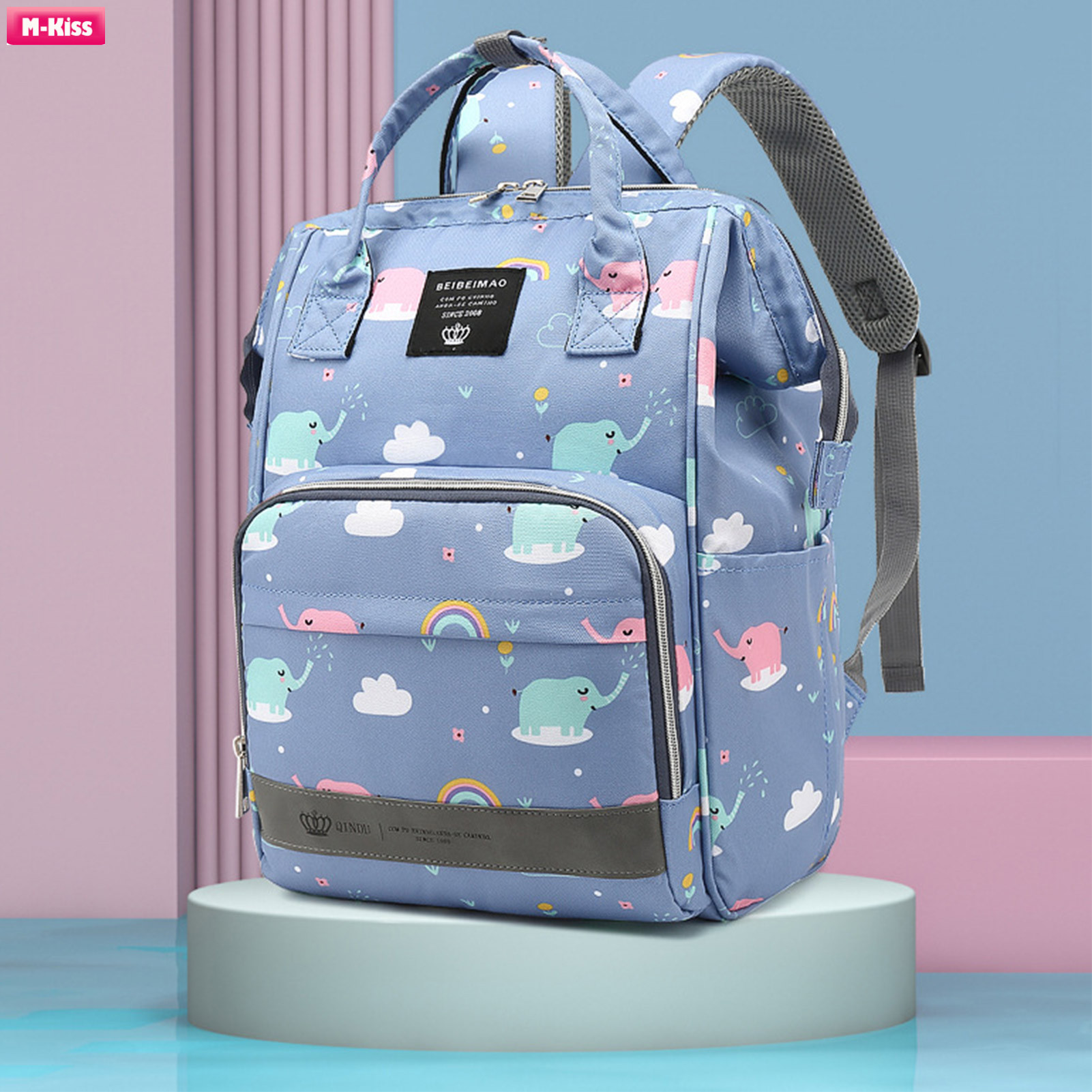 M-Kiss Diaper Bag Backpack Baby Bags Waterproof Large Capacity Dad Mom