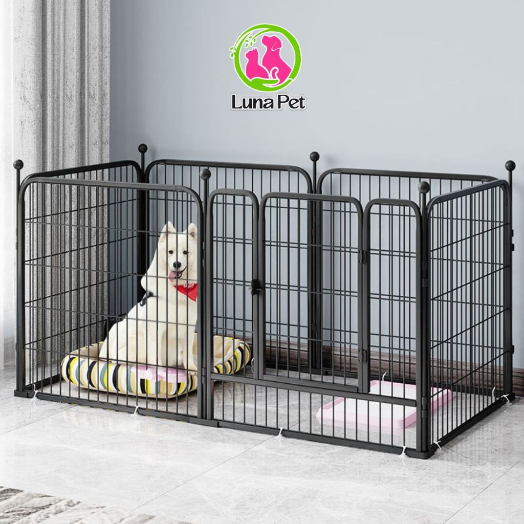 Chuồng quây chó mèo LỚN bộ 6 tấm ghép NAN ỐNG CN09 Luna pet- Chuồng chó mèo chắc chắn cho thú cưng