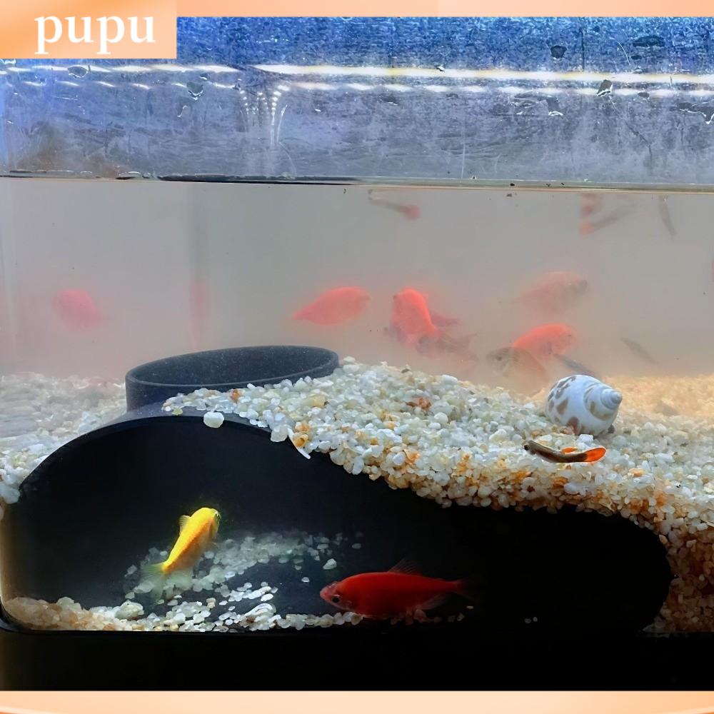 PUPU Đường cong Hang động đường hầm dưới lòng đất cho bể cá Trang trí bể cá Dưới đường hầm sỏi Đường hầm trang trí bể cá  Đa chức năng Trang trí bể cá một lỗ