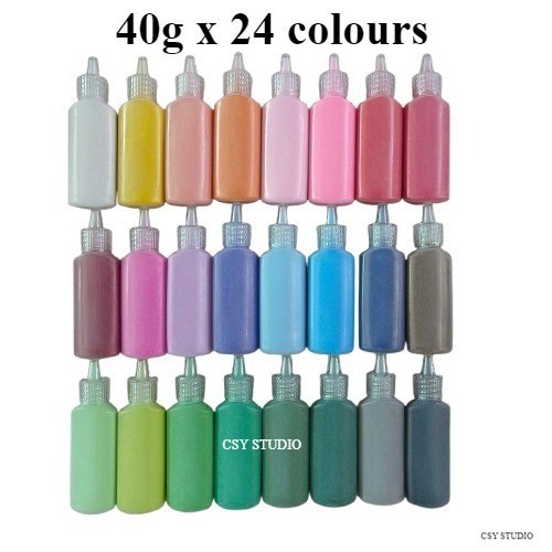 24 Sand Colour Sand Art for Kids Art Set Sand Painting Set Pasir Color Sand Colouring Art and Craft Pasir Warna Warni 画沙