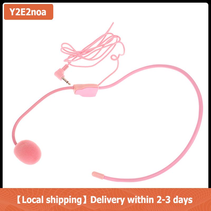 【Local shipping】 3.5Mm Màu Hồng Headworn Có Dây Micro Tai Nghe Màu Hồng Bằng Giọng Nói Khuếch Đại Loa Rõ Ràng Âm Thanh Mic Cho Hội Nghị Hướng Dẫn Bài Phát Ngôn Giáo Viên