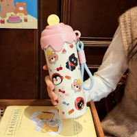 VIVOLILV 2-3 Days Delivery🚚Large Capacity 650ml Thermos Bottle 316 Stainless Steel Insulated Cup Cartoon Portable Leakproof Straw Mug