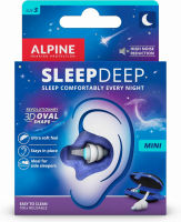 Alpine SleepDeep - Soft Ear Plugs for Sleeping and Concentration - New 3D Oval Shape and Noise Reducing Gel for Better Attenuation - 27 dB - Ideal for Side Sleeper - 1-Pair Reusable (Option Select)