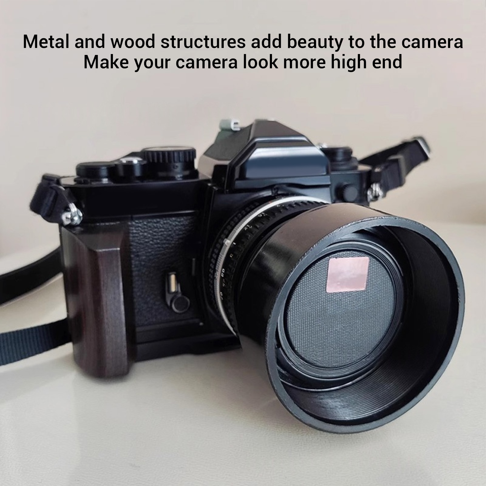 Wooden L Hand Grip Holder Fit for Nikon FM2 FE2 FM3A Camera L Shaped Wooden Handle Grip Quick Release Plate Aluminum Alloy Baseplate Giá 851,000 Đồng*Miễn phí vận chuyển