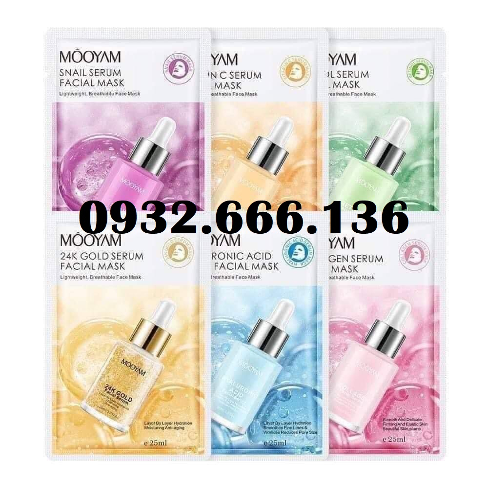 Mặt nạ giấy tinh chất dưỡng trắng da cấp ẩm sáng da mask serum nội địa trung cao cấp.