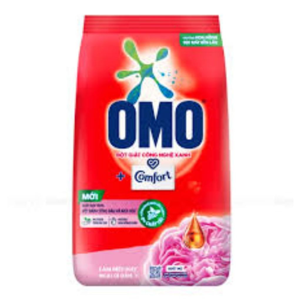 Túi bột giặt Omo comfort hương hoa hồng Pháp GÓI 3.9KG