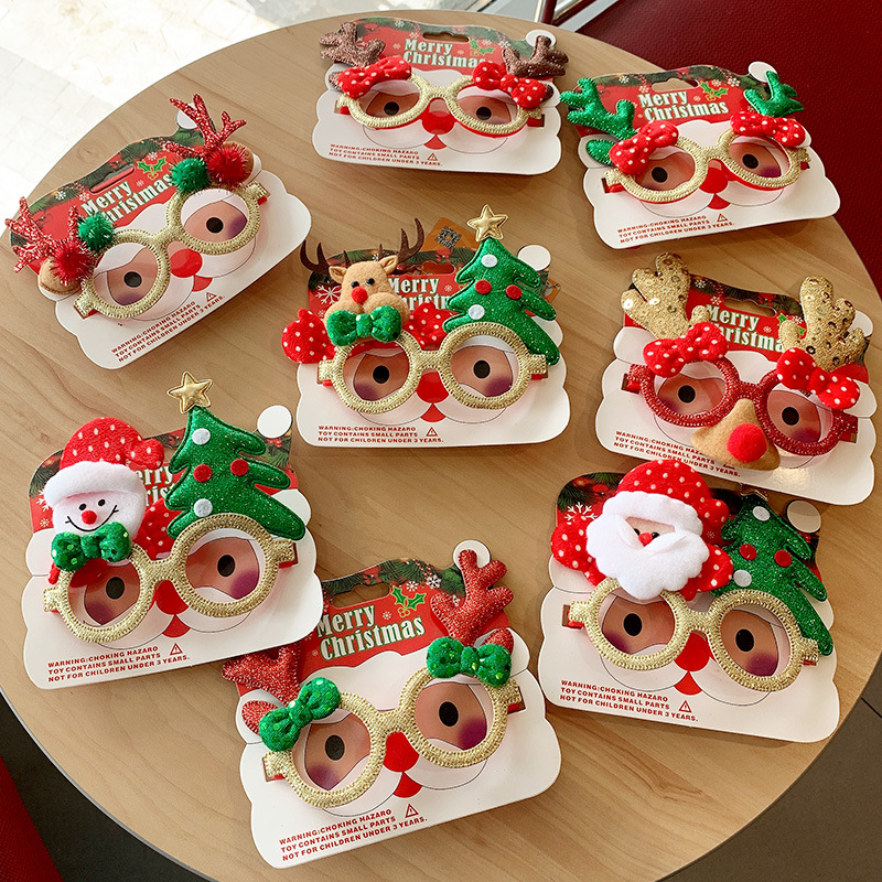 Christmas Glasses Frame Xmas Masquerade Party Decor Mask New Year Gift