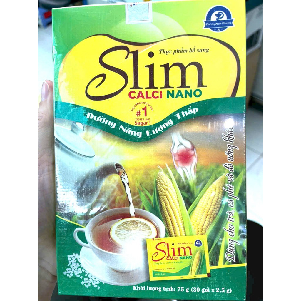 Đường bắp ăn kiêng Slim calci nano  không chứa đường không gây tăng đường huyết dùng  cho người tiểu đường vieen