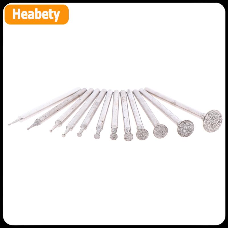 【2-3 ngày giao hàng】 12 cái Khoan Kim Cương mài đầu BUR 2.3mm Ngọc Bích đá khắc đánh bóng khắc công cụ