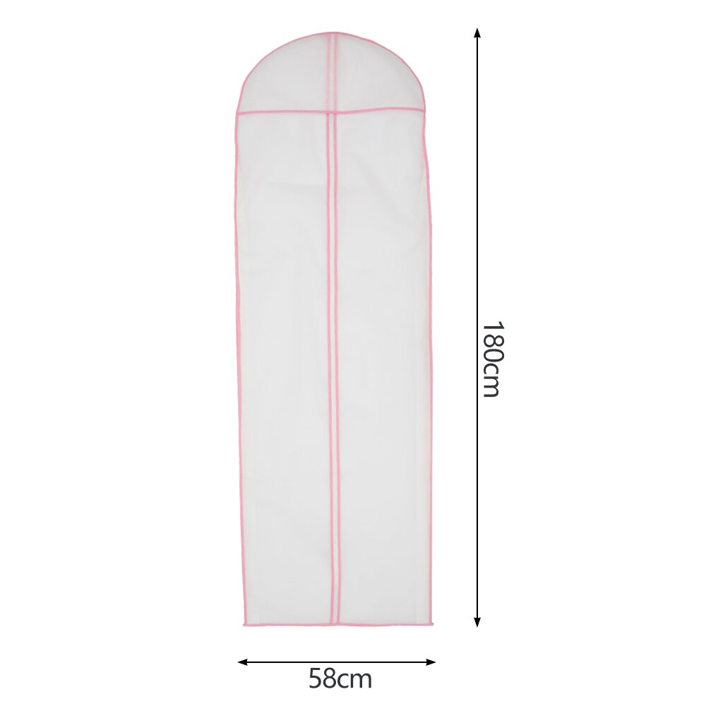 180cm váy cưới túi quần áo bao gồm túi mothproof váy bao gồm miếng bảo vệ quần áo may mặc với dây kéo chống bụi