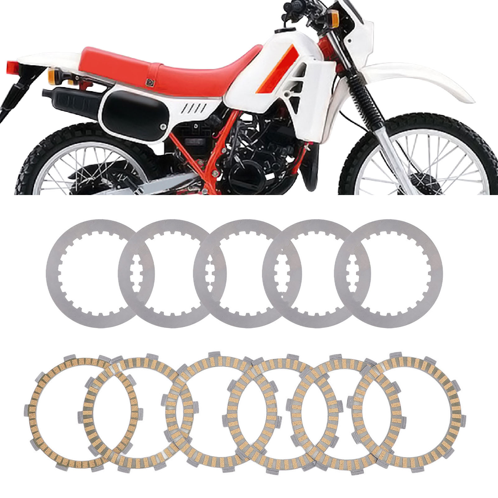Chung xe máy ly hợp ma sát tấm bền nhiệt cải thiện truyền cho mtx200r fourtrax 11 cái
