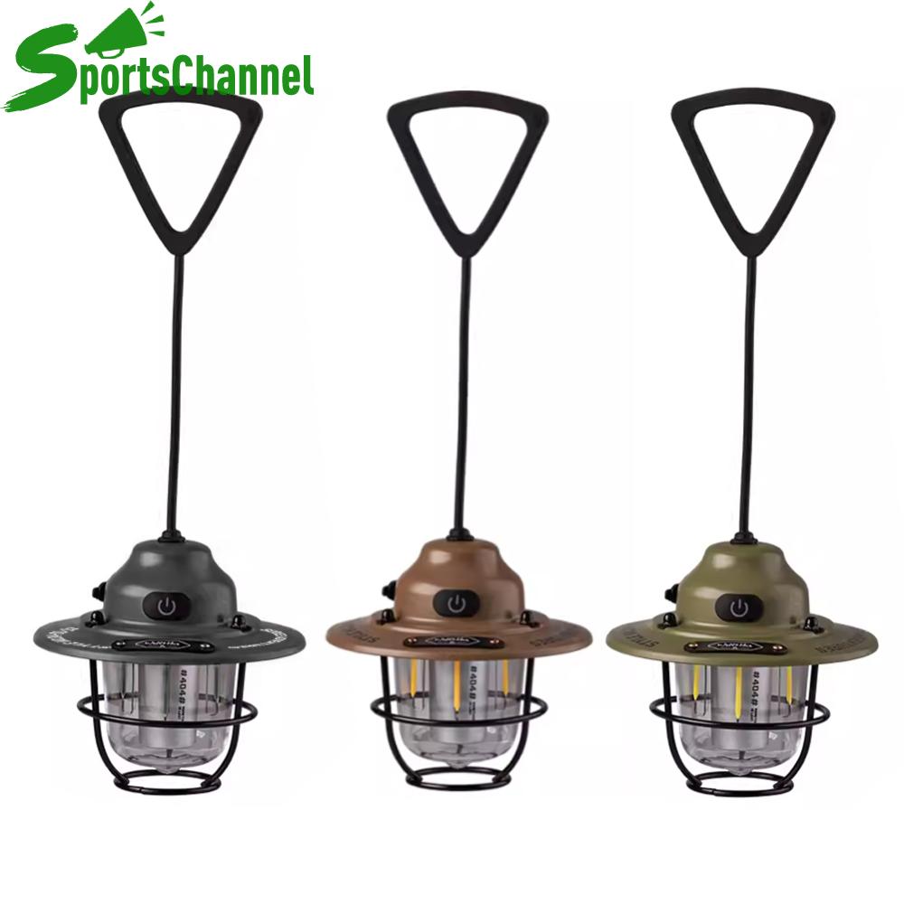 Đèn lồng LED cắm trại cổ điển Đèn lều loại C sạc Dimmable Đèn Cắm Trại IPX4 không thấm nước cho BBQ Ngoài Trời đi du lịch