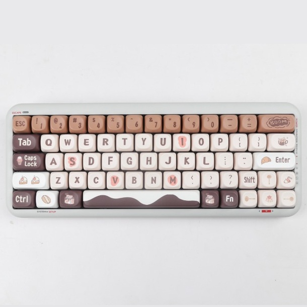 Chocolate Mechanical Keyboard Keys PBT Sublimation 137 Keys MOA Profile DIY Gaming Keyboard Office Keyboard