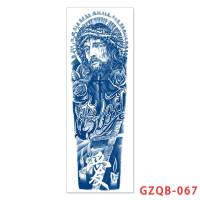 【HBESTY Magic Tattoo】 Full Arm Tattoo Sticker With Large Flower Arm And Flower Leg Semi Permanent 7-15 Day Juice Tattoos Sticker Size:155*465mm