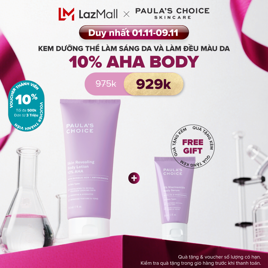 Kem dưỡng thể làm sáng da Paula’s Choice RESIST SKIN REVEALING BODY LOTION WITH 10% AHA 5900