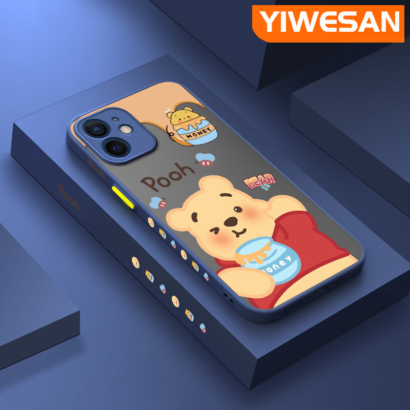 Ốp lưng Yiwesan cho iPhone 15 Pro Max 15 Plus 12 Pro 12 Mini 12 Pro Max Ốp lưng hoạt hình Winnie The