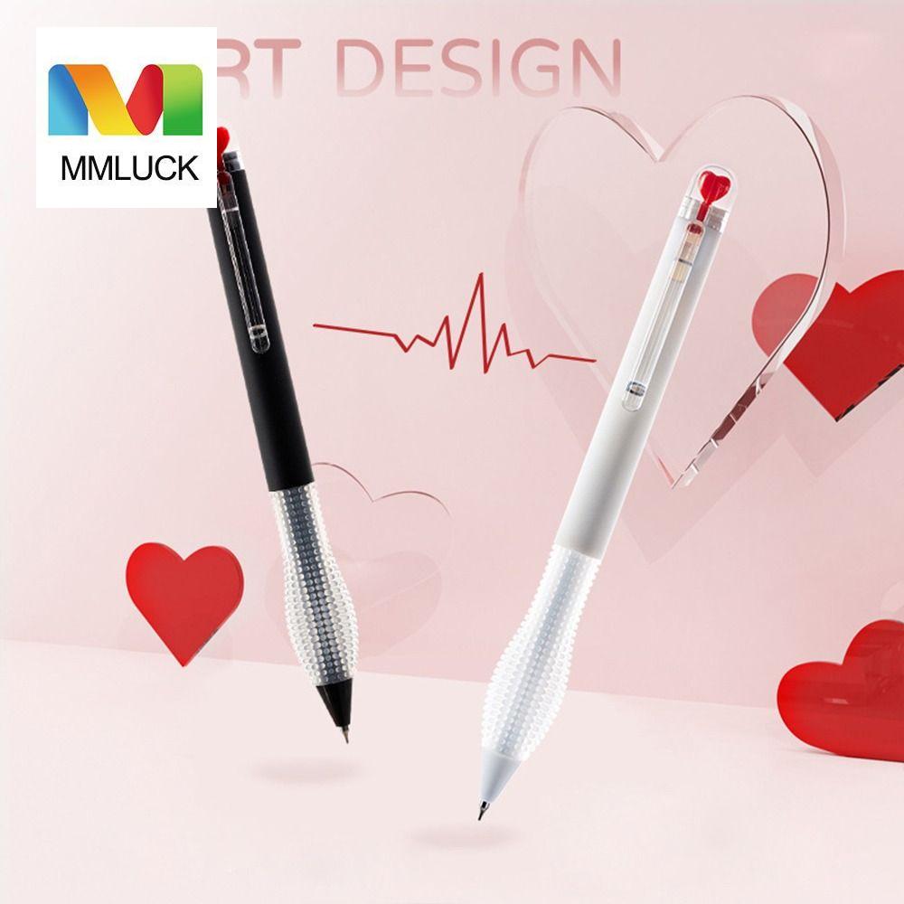 Mmluck 1 chiếc bút quà tặng ngày lễ tình nhân bút ký Bút mực nước trung tính 0.5mm Bút đôi trái tim sáng tạo Bút mực nước ép trái tim mực đen