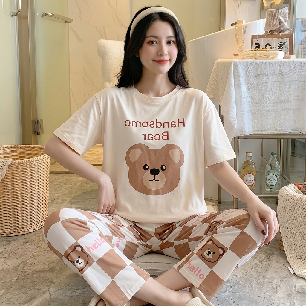 Mother and Baby Matching Night Wear for Women Night suit for girls and women, Sleeping Dress Girls Sleepwear Loungewear Sleeping Suit lingerie T shirt and Pajama ,Night Dress for girls and women