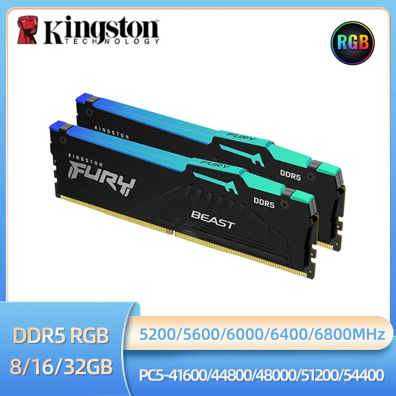 Kingbank Ddr5 Rgb Memory 64Gb 6400Mhz Hynix A-Die Xmp3.0 Desktop