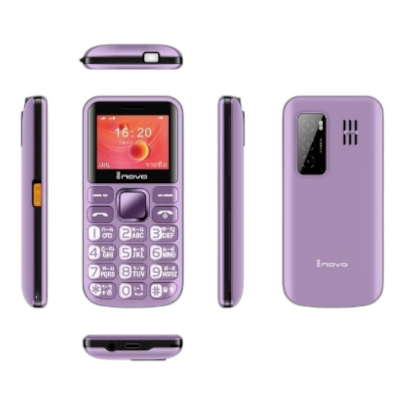 inovo โทรศัพท์ปุ่มกด I-16 DUMBO ปุ่มใหญ่ จอกว้าง 2.6 นิ้ว มีสวิทช์ไฟฉายด้านข้าง ประกันศูนย์ 1 ปี Purple ราคา 1,150 บาท*ส่งฟรี