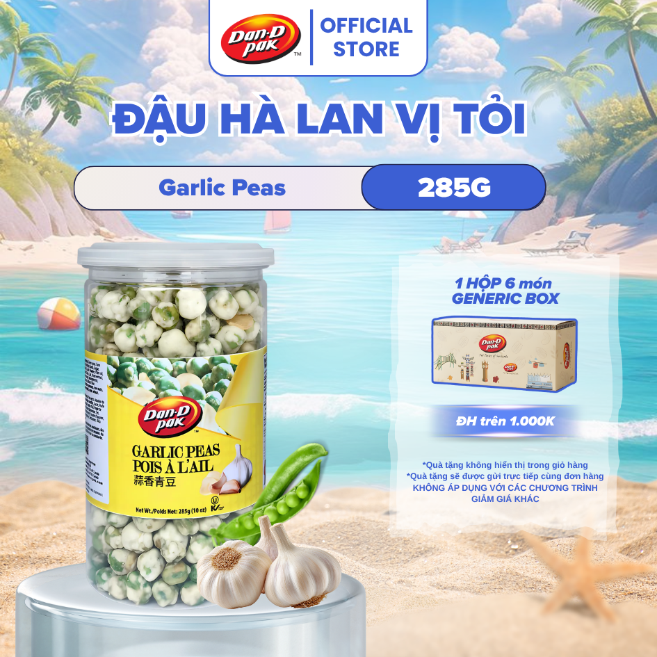 Đậu Hà Lan Mù Tạt Tư Nhiên Vị Tỏi I Garlic Peas I 285g
