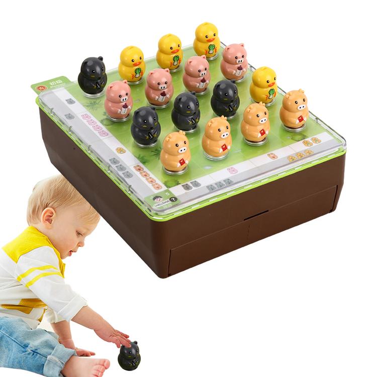 Bộ cờ thú Bàn cờ giáo dục Cờ vua Phalanx động vật từ tính Giáo dục rèn luyện tư duy logic Trò chơi nâng cao dành cho trẻ em Quà tặng show
