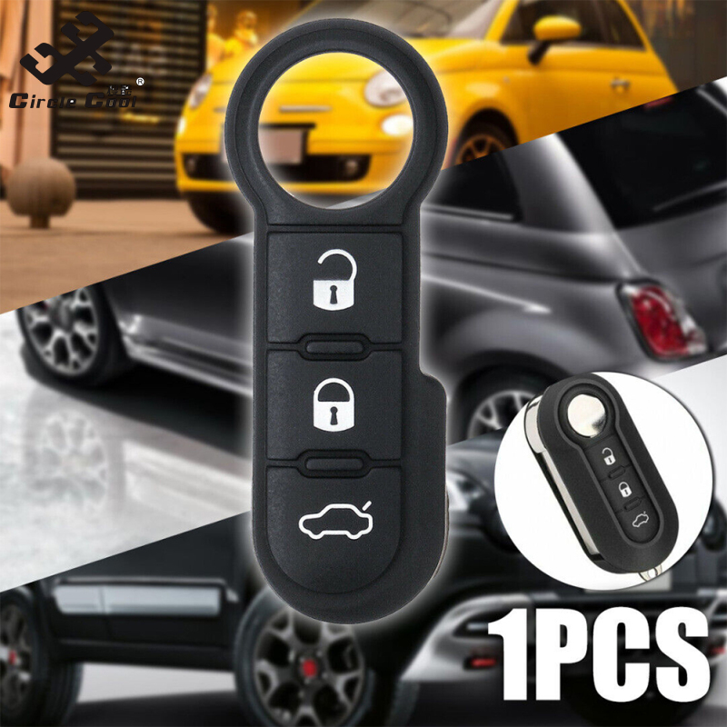Vòng Tròn Mát 3 Nút chìa khóa từ xa Fob tấm đệm lót cao su Bộ phận thay thế Từ Xa phím điều khiển Nút Board Tương Thích Cho Fiat