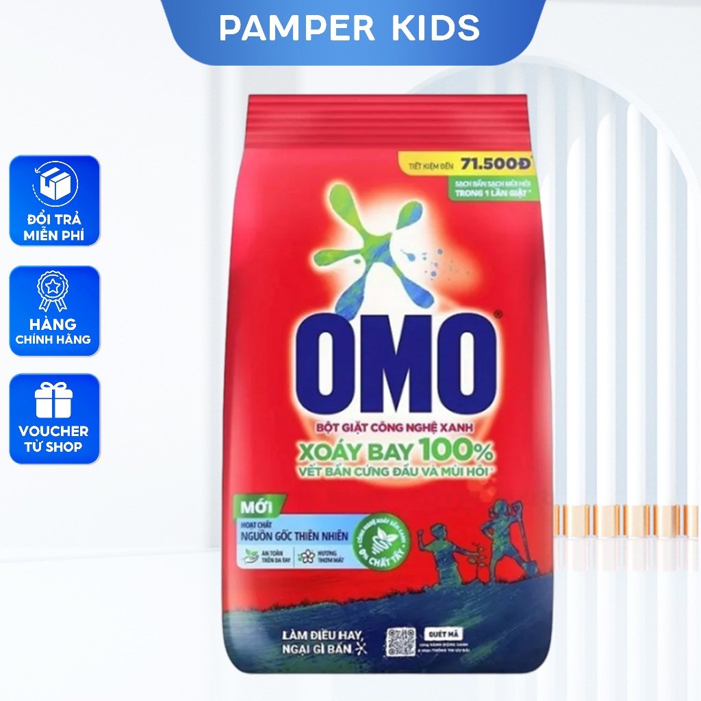 Túi bột giặt OMO đậm đặc cửa trên 2,9kg