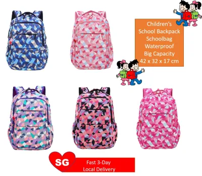 School Bag School Backpack for Primary School Secondary School Girls and Boys Large Capacity Waterproof Korean Style