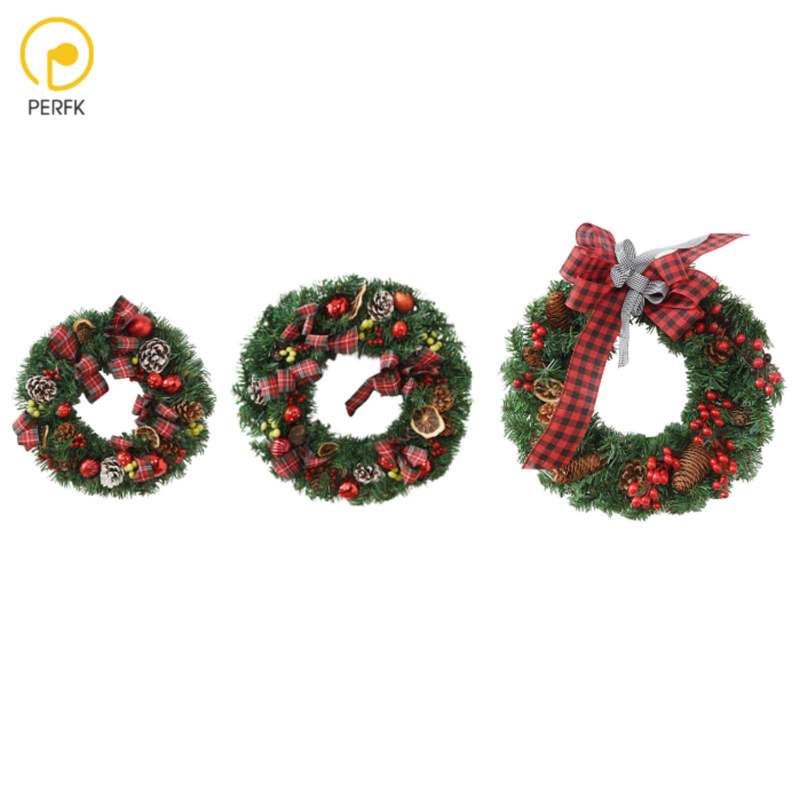 Christmas Wreath Xmas Wreath Creative Party Decor Craft Collection Door Garland for Porch Window Home Farmhouse Festival ราคา 1,221 บาท*ส่งฟรี