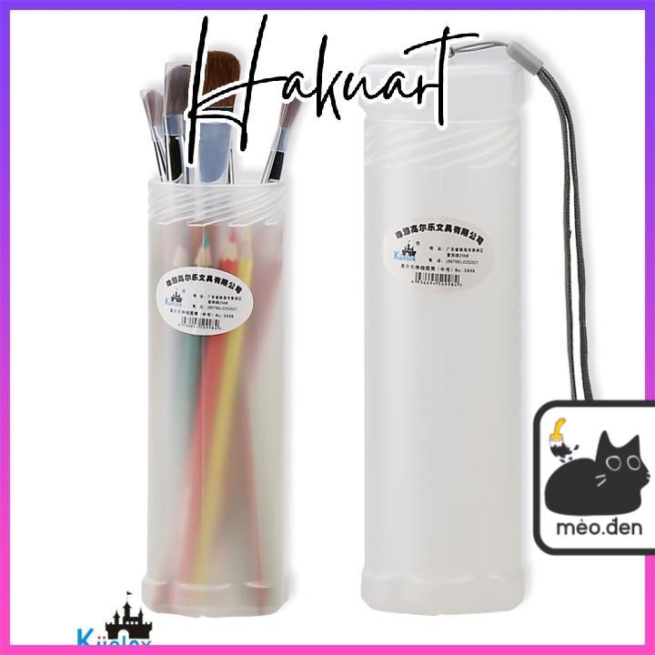 Ống đựng bút đựng cọ kuelox bằng nhựa - họa cụ hakuart