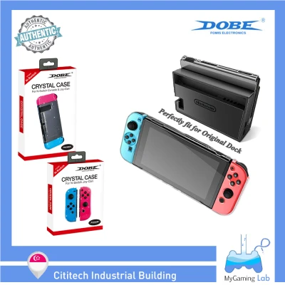 [SG Wholesaler] TNS-1710 Dobe Nintendo Switch Console & Joy-Con Crystal Case / Transparent Crystal Hard Shell Case For NS