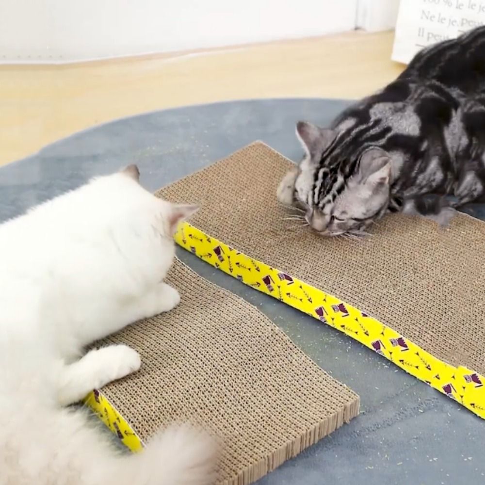 KZNAQQ Wear Resistant Pet Cat Scratching Board Interactive Corrugated