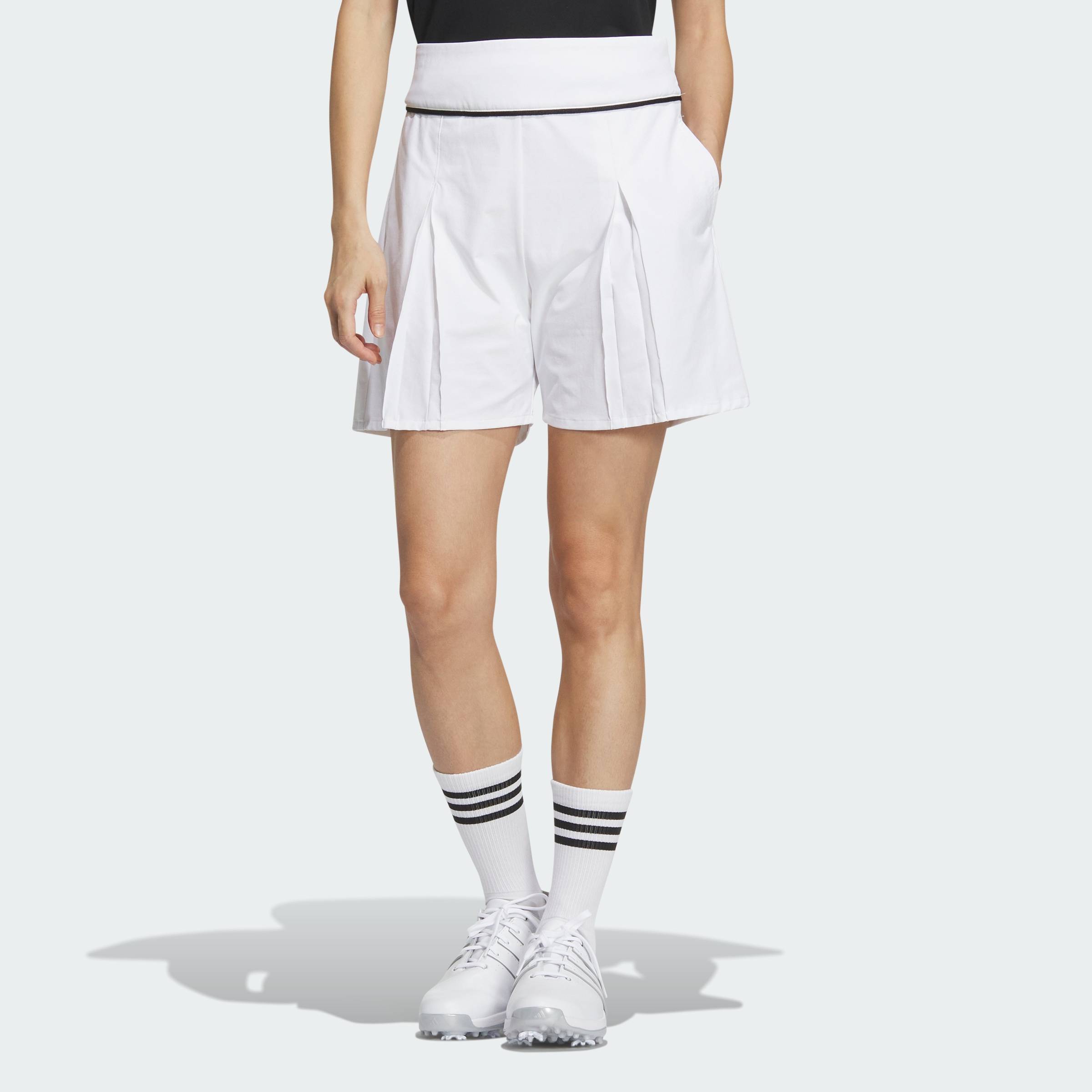 [24.4-MUA 3 GIẢM 30%+VOUCHER 10%] adidas Đánh gôn Quần Short 6 Inch Cạp Cao AEROREADY Nữ trắng IK9780