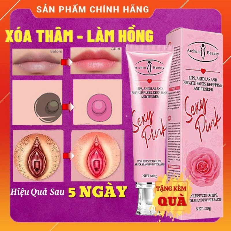 Chống Thâm Môi - Làm Hồng Môi - Nhũ Hoa - Vùng Kín Pei Mei Sexy Pink Bioaqua 30g cao cấp
