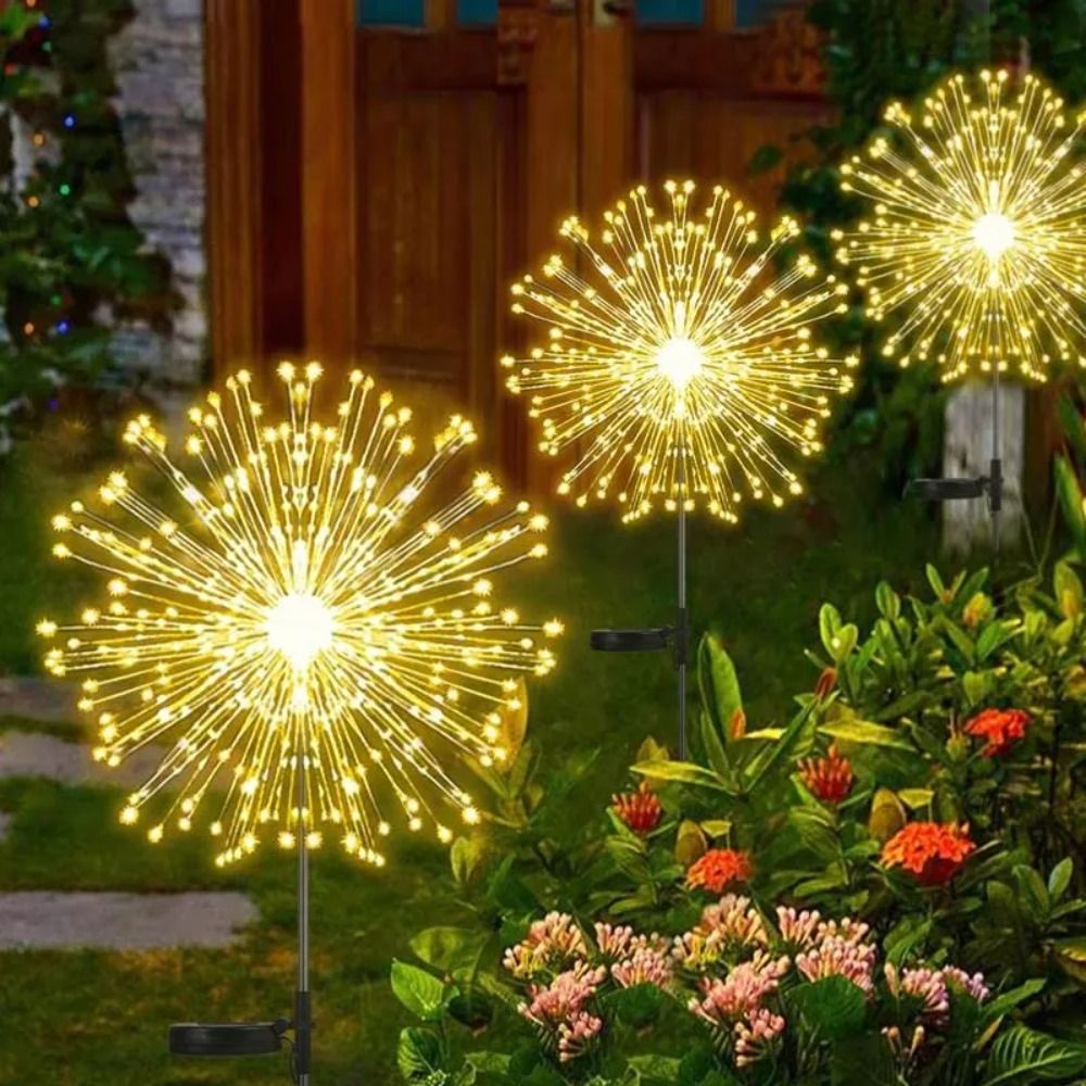  JOTNTP Không thấm nước Đèn pháo hoa LED năng lượng trời 8 chế độ chiếu sáng 60 90 120 150LED Đèn bãi cỏ Đèn lối đi Điều chỉnh độ sáng Đèn thần tiên Đám cưới 
