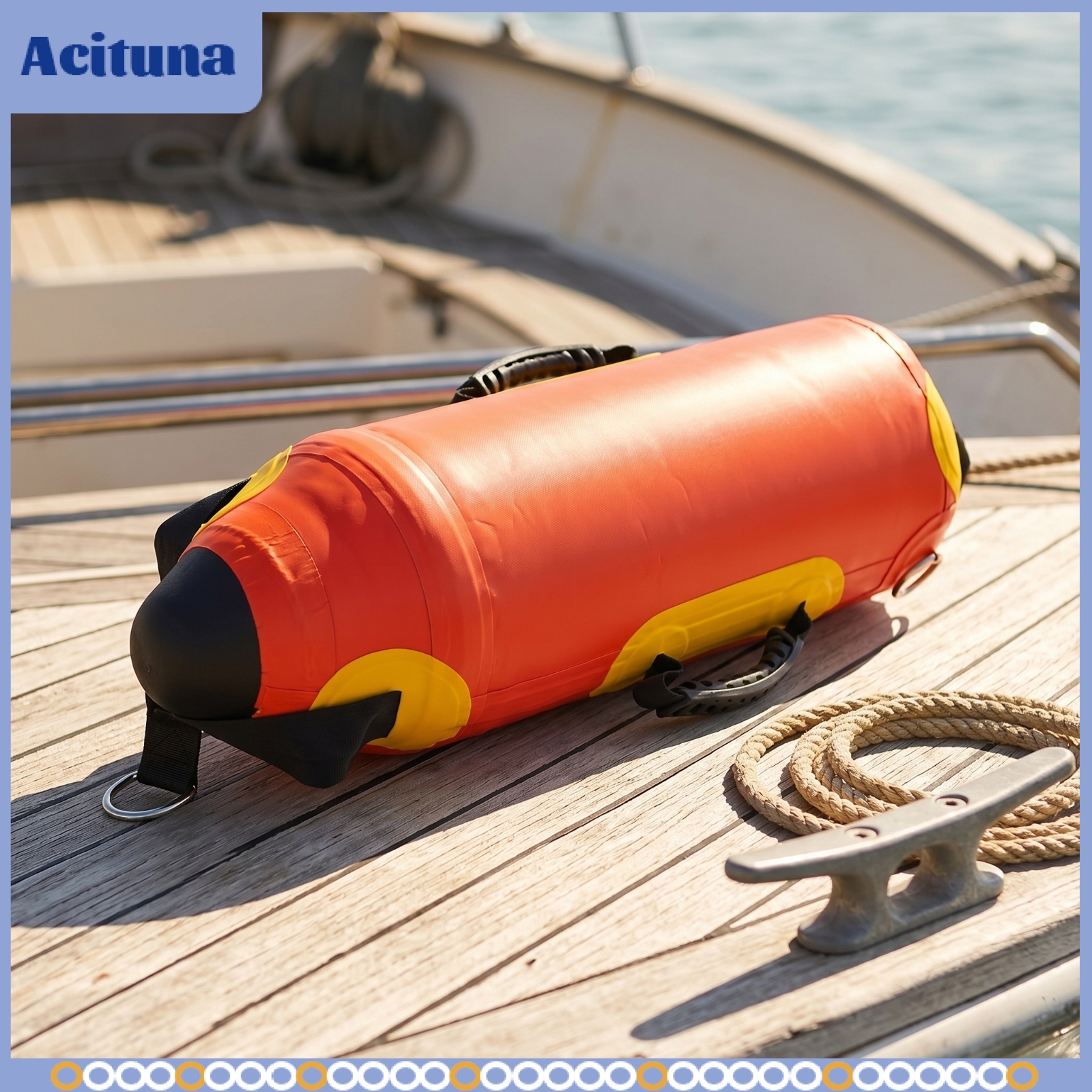 Acituna Thickened Inflatable Buoy with Handle High-Visibility Inflatable Buoy Portable Water Floats Sturdy for Fishermen ราคา 3,027 บาท*ส่งฟรี