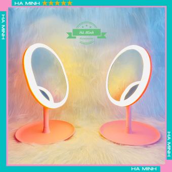 Gương Trang Điểm Để Bàn - Đèn Led [Kèm Sạc]