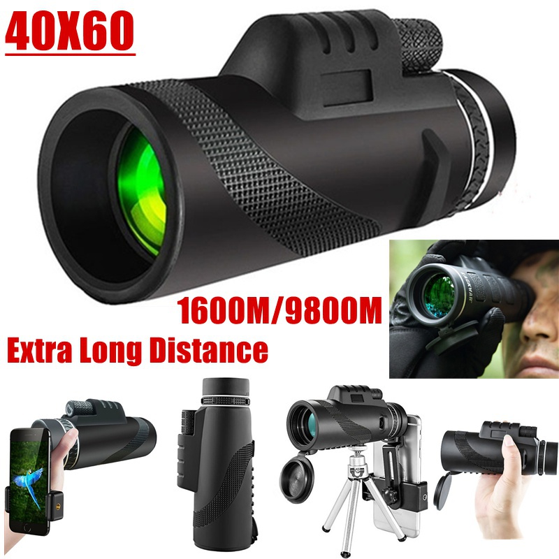 Super High 40X60 Portable Zoomable HD Monocular Telescope For Hiking Telescopio Travel Zoom Without/with Tripod&clip For Choose ราคา 506 บาท*ส่งฟรี