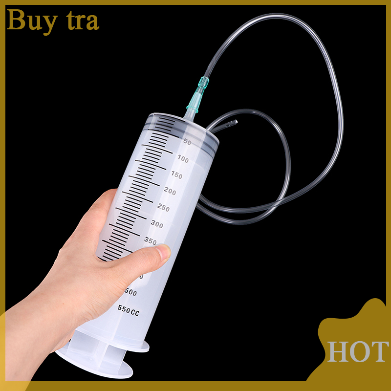 [Buytra] 500ml CC Syringe injector Clear Plastic Large Disposable Syringe with Hose Tube ราคา 192 บาท*ส่งฟรี