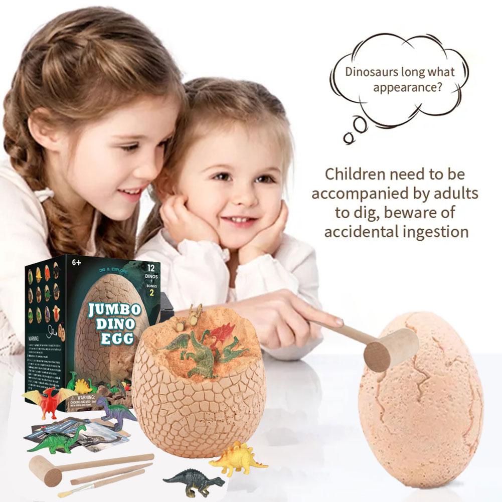 Creative Big Dinosaur Fossil Eggs Discovery Dinosaur Digging For Children Toy O1E0