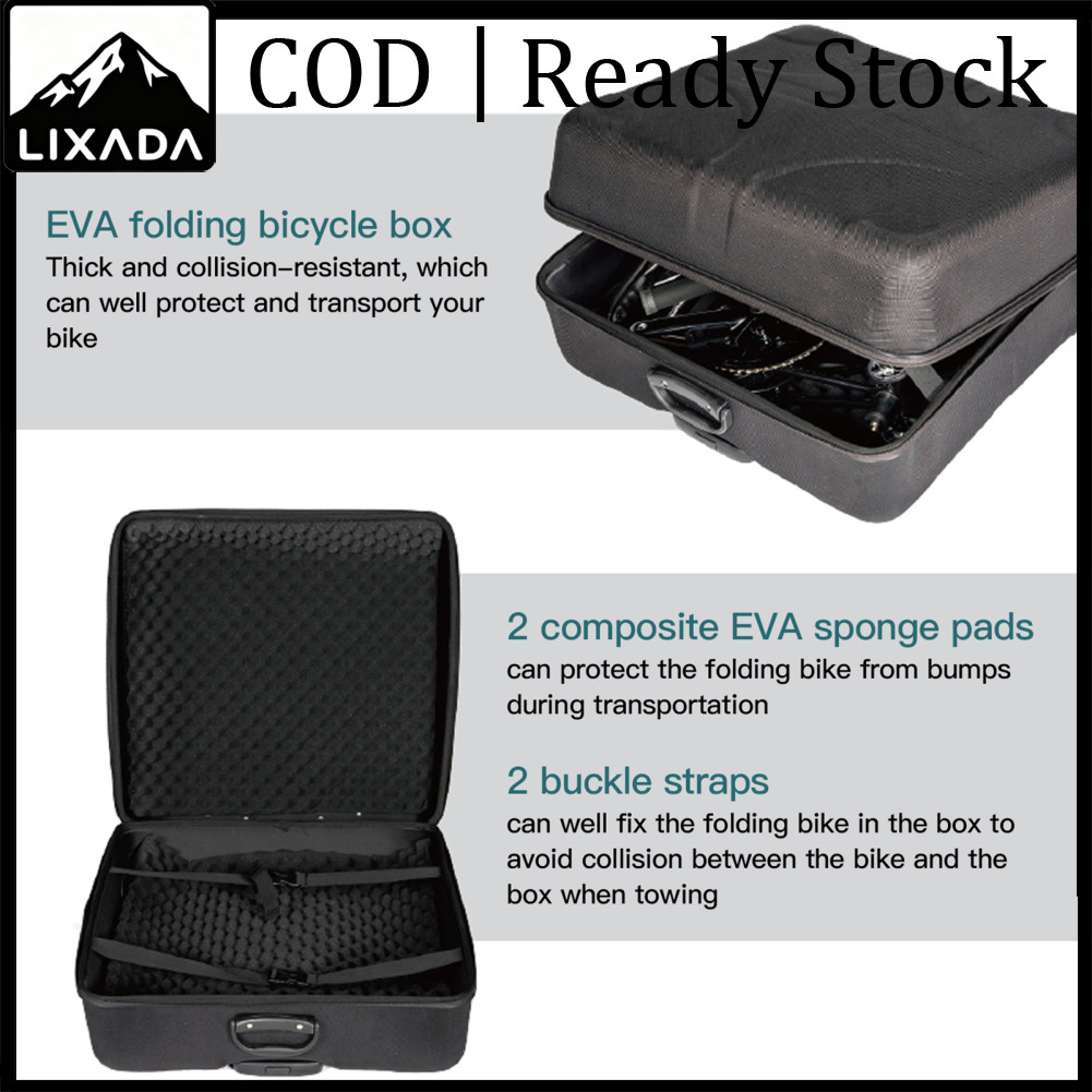อุปกรณ์กีฬาและฟิตเนส LIXADA จักรยานพับได้กรณีเดินทางจักรยาน EVA กรณีขนส่งจักรยานกล่องเก็บกระเป๋าเดินทาง ราคา 15,185 บาท*ส่งฟรี