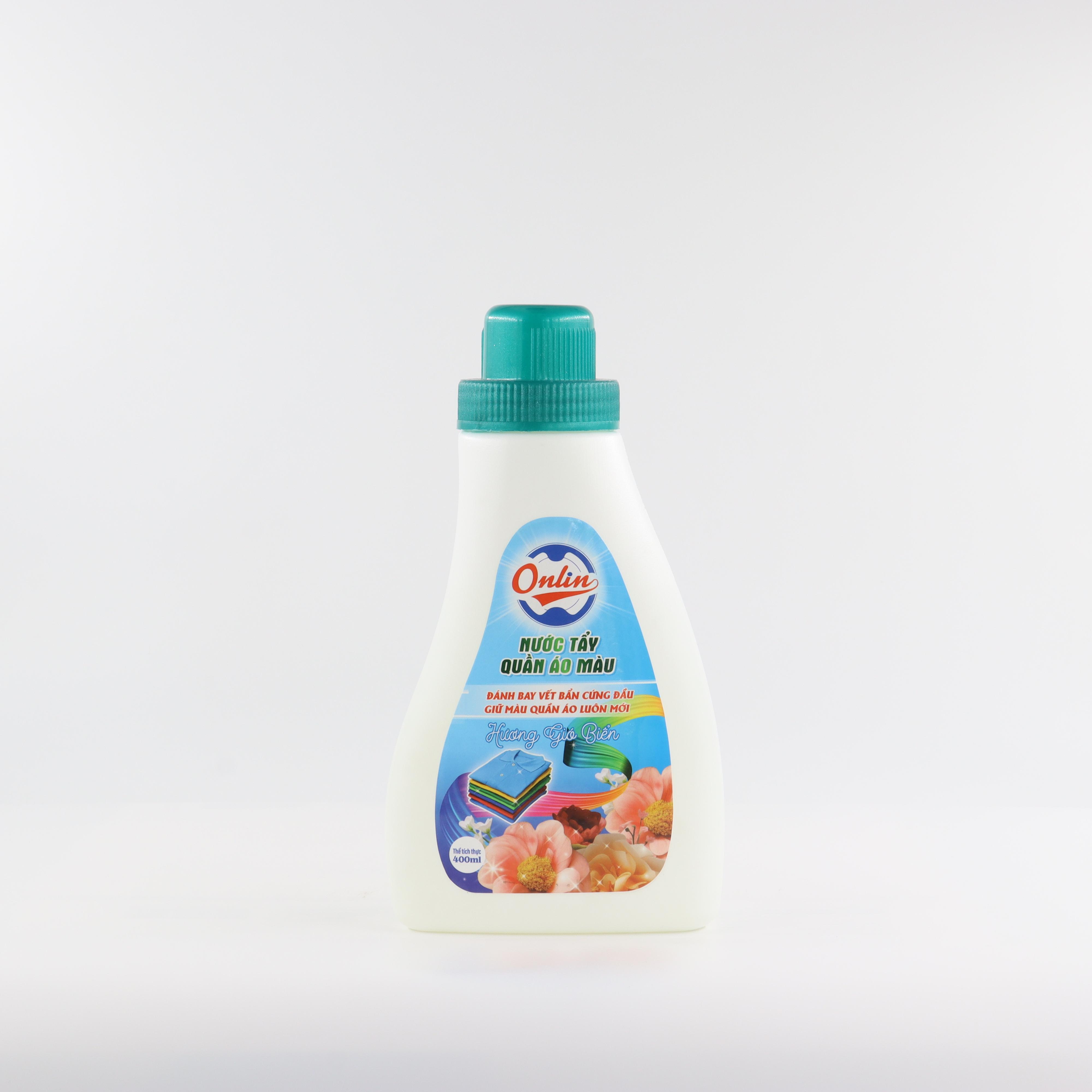 Nước Tẩy Quần Áo Màu ONLIN - Hương Gió Biển - Chai 400ml
