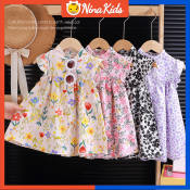 Cute Floral Baby Girl Dress - Summer Puff Sleeve 1-6Y