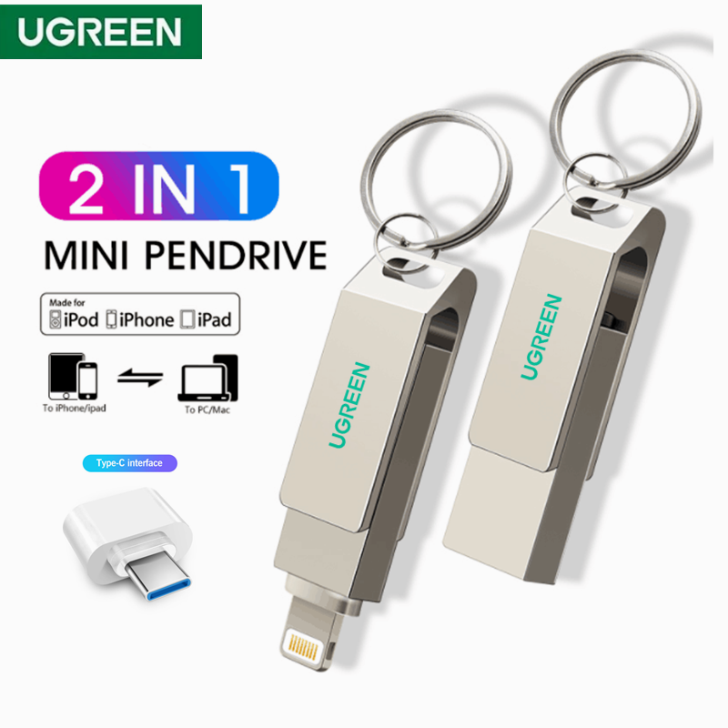 Ugreen 2-in-1 ổ cứng di động OTG 1TB Ổ USB Flash 2TB Bộ nhớ USB OTG Stick Key cho Iphone Pendrive lưu trữ