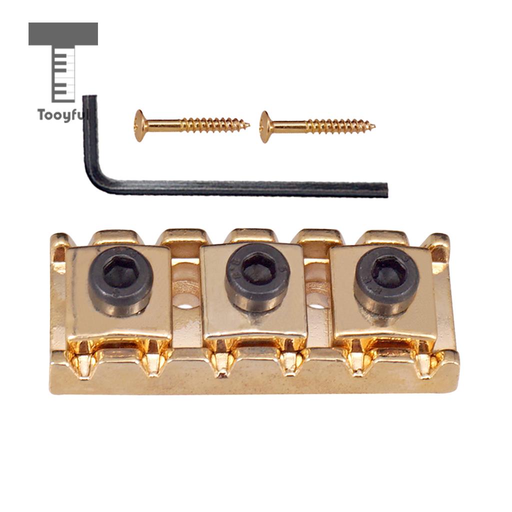Tooyful Electric Guitar String Locking Nut with Allen Wrench Screws for Tremolo Bridge 43mm