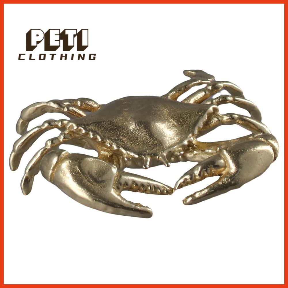 PETI CLOTHING Cua Tượng cua nhỏ Đồng thau Vàng Tượng cua Thẩm mỹ Tượng cua Vàng Nhà