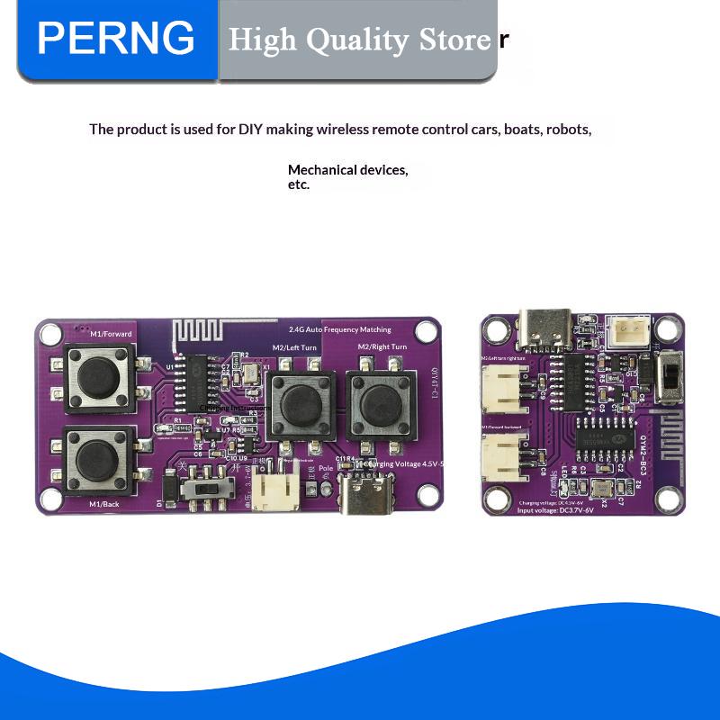 [PERNG] Tehe 1 bộ tự làm đồ chơi xe ô tô THUYỀN Robot 2.4G 4 8 kênh điều khiển từ xa Kit với Type-C sạc dài phạm vi lên đến 200 100 mét ổn định kết nối - 3
