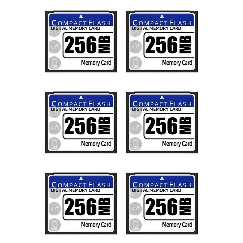 【Latest model】6X 256MB Compact Flash Memory Card for Camera, Advertising Machine, Industrial Computer Card